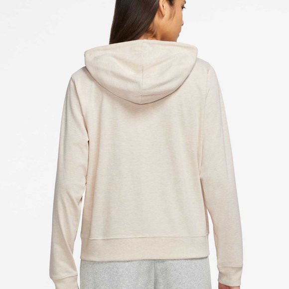 NIKE Oatmeal Women's Full-zip Hooded Sweatshirt Gym Vintage Easy, Small - Picture 2 of 12
